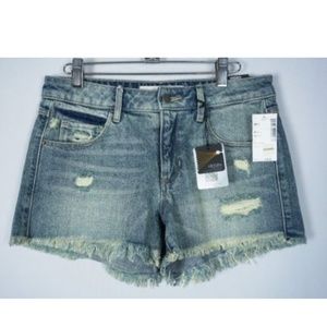 Hidden Jeans Riley Slouch Denim Fray Shorts #668